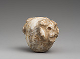Mace head with two bull's heads, Marble, Sumerian
