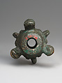 Mace head in the form of triple bulls' heads, Bronze, Iran