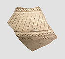 Sherd with incised decoration, Ceramic