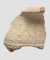 Jar rim sherd, Ceramic