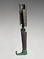 Leg of a chair or table (?), Bronze, iron, Iran