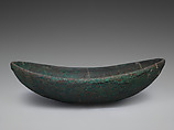 Oval bowl, Bronze, Sasanian