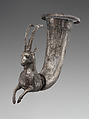 Rhyton terminating in the forepart of a wild goat, Silver, Thrace