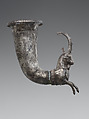 Rhyton terminating in the forepart of a wild goat, Silver, Thrace
