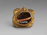 Ornament in the shape of a griffin head, Gold, Sarmatian