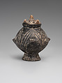 Vessel with a lid and incised decoration, Ceramic, Yortan