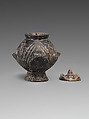 Vessel with a lid and incised decoration, Ceramic, Yortan