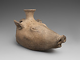 Rhyton in the shape of a boar head, Ceramic, Iran