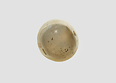 Stamp seal (conoid) with animal and divine symbols, Banded and flawed neutral Chalcedony (Quartz), Assyro-Babylonian