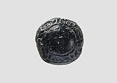 Cupola seal engraved on back and face, Black steatite, Hittite
