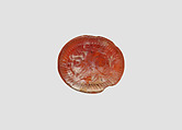 Stamp seal, Carnelian, Sasanian