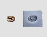 Stamp seal (scarab) with animal, Steatite, glaze, Syro-Anatolian-Levantine