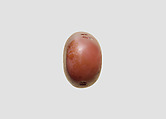 Stamp seal (oval conoid) with cultic scene, Flawed pink Carnelian (Quartz), Assyro-Babylonian