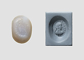 Stamp seal, Chalcedony, Sasanian