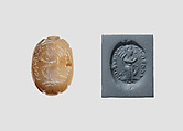 Stamp seal, Quartz, chalcedony, Sasanian