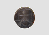 Stamp seal, Chalcedony, gray, Sasanian