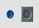 Stamp seal, Lapis lazuli, Sasanian
