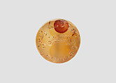 Stamp seal, Chalcedony, jasper, red yellow, Sasanian
