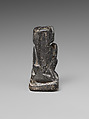 Chess piece, probably a pawn, Limestone, black, Sasanian