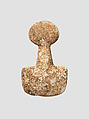 Spade-shaped schematic female (?) figure, Limestone