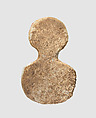Spade-shaped schematic female (?) figure, Limestone