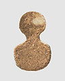 Spade-shaped schematic female (?) figure, Limestone