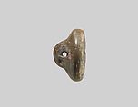 Stamp seal (button-shaped) with divine symbols, Glazed ceramic, Assyrian