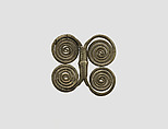 Spiral bead, Silver, Iran