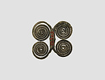 Spiral bead, Silver, Iran