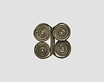 Spiral bead, Silver, Iran