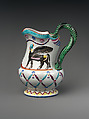 Jug with Assyrian-inspired decoration, Porcelain, British