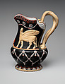Jug with Assyrian-inspired decoration, Stoneware, British