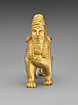 Human-headed winged bull and lion, Gilt bronze, British