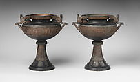 Urn with Assyrian scenes, Slate, bronze, French