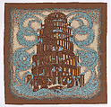 Square scarf: Les Rivières de Babel, Annie Faivre  French, Silk, French