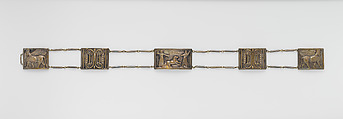 Belt with Assyrian-inspired decoration, Bronze, British or French