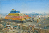 The Tower of Babel or Birs Nimrud Restored, William Simpson British, Scottish, Watercolor over graphite, British