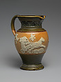 Jug with Assyrian-inspired decoration, Stoneware, British