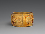 Bracelet with Assyrian-inspired design, Gold, British