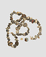 Beads, Antimony (?), shell, string, Iran