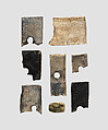 Pieces of inlay and bead, Bone, Iran