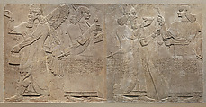 Relief panel, Gypsum alabaster, Assyrian