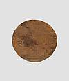 Wooden disc (part of a horn drinking cup), Wood, Alanic