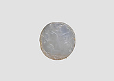 Stamp seal, Chalcedony, blue, Achaemenid