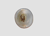 Stamp seal, Chalcedony, blue, Achaemenid