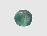Stamp seal, Glass, bluish-green, Sasanian