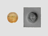 Stamp seal, Chalcedony, milky, Sasanian