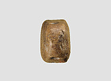 Stamp seal (octagonal pyramid) with demon, Feldspar, yellow (?), Assyrian