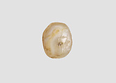 Stamp seal, Chalcedony, milky, Sasanian
