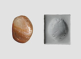 Stamp seal, Agate, banded, Sasanian